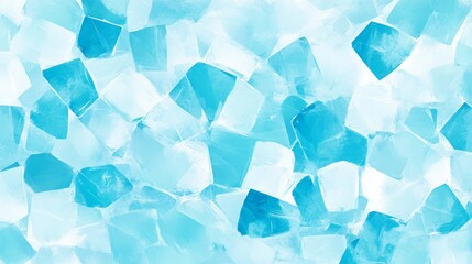 Obraz premium Abstract icy blue geometric pattern background