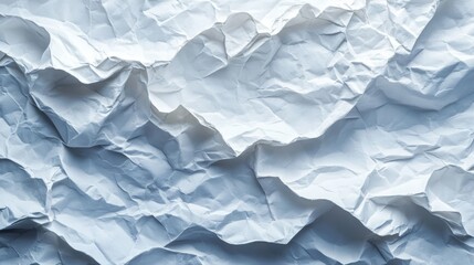 Fototapeta premium Crumpled white paper texture background with light and shadows