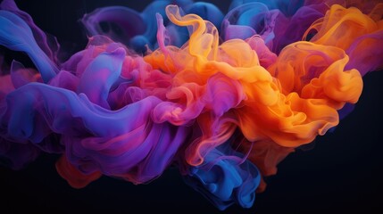 Obraz premium A vibrant abstract composition of swirling colors, showcasing fluid dynamics and artistic expression.