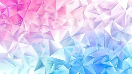 Obraz premium A vibrant abstract design featuring a blend of pink and blue triangular shapes, ideal for backgrounds or digital art.
