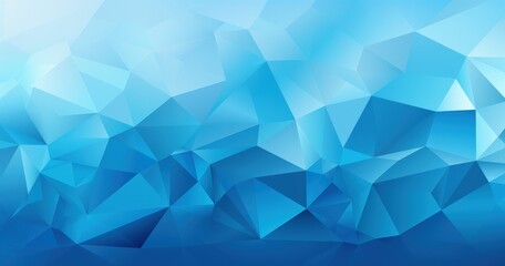 Fototapeta premium A vibrant abstract design featuring a geometric pattern of various shades of blue, ideal for backgrounds or digital art.