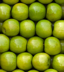 Delicious fruits and vegetables for a healthy diet. Oranges, Tangerines, Pears, Peppers, Red Apples, Green Apples, Cherry Tomatoes, Squashes.