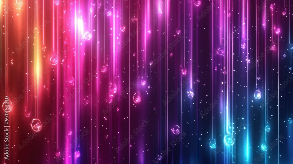 Poster ethereal glow - mesmerizing gradient of glowing lights in enchanting background