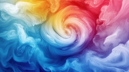 Obraz premium Vivid Ink Swirls - Abstract Background with Bold and Bright Colors Blending Together in a Stunning Spiral Design