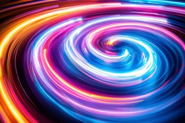 Obraz premium Abstract Swirling Light Pattern in Vibrant Hues