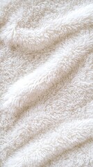 White fluffy soft fur fabric background texture