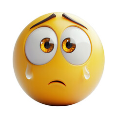 A Pleading Face Emoji With Large Shiny Eyes and a Frown