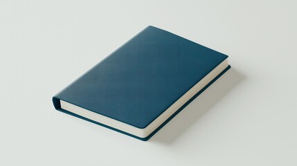 blue notepad on white background