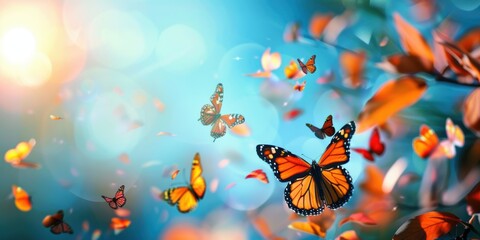 Enchanting Butterflies. Nature-inspired wallpaper concept