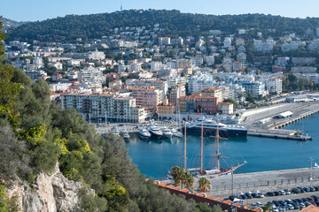 Fototapeta premium Panoramic view of city of Nice, France