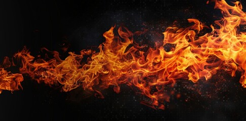 Obraz premium Intense Fire Reflections. Fiery Power Concept