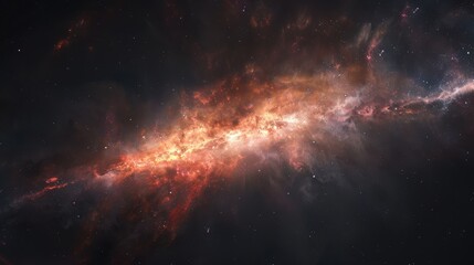 Fototapeta premium Cosmic Symphony. Galactic background detailed high detailed wallpaper