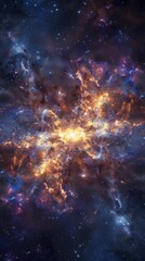 Fototapeta premium Cosmic Nebula. Stunning galaxy background with intricate details