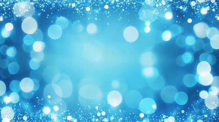 Obraz premium Vibrant Blue Sparkling Frame Background with Shimmering Glitters - Lively and Enchanting Design Element for Creativity and Decoration