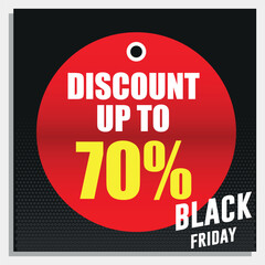 Promo background for Black Friday. Modern banner with lettering sale. Design template for Black Friday sale, advertising. Black Friday sale banner layout design vector illustration