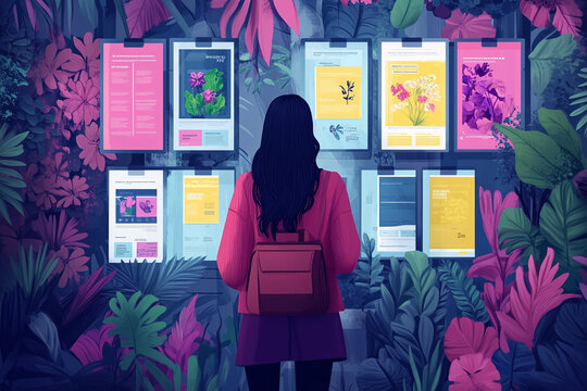 A B2C marketing campaign showing personalized ads reaching consumers through social media platforms.