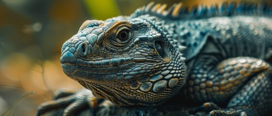 Fototapeta premium Majestic reptile in the Wild. An exquisite image capturing the beauty of a reptile in its natural habitat. is a true symbol of the wonders of the reptile world.