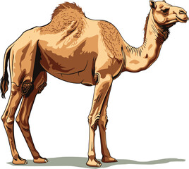 Camel Flat Icon Vector On A White Background