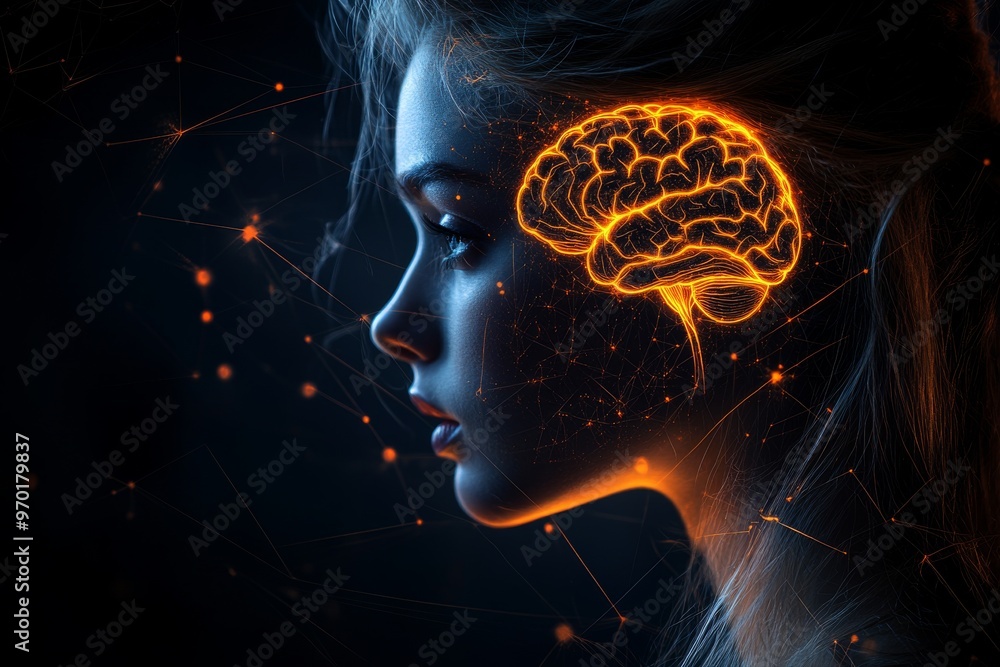 Poster cybernetics dendritic spine perceptual mapping neuroinformatics and sensory neurons woman’s glowing 