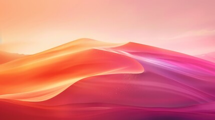 Fototapeta premium Abstract Desert Landscape with Pink and Orange Hues