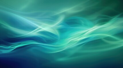 Abstract Teal and Blue Swirling Background