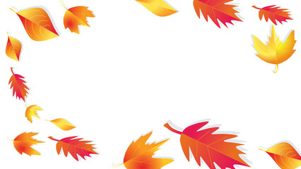 autumn leaves frame, copy spaces frame