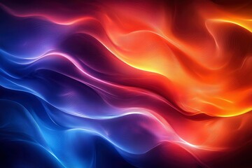 Obraz premium Abstract Colorful Waves with Intertwined Lines