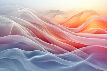 Abstract Wavy Pastel Colored Fabric Background