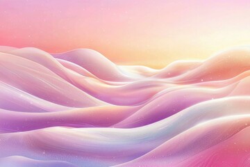 Obraz premium Abstract Pink and White Wavy Landscape with Sparkle