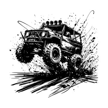 grunge offroad car