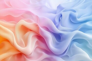 Abstract Wavy Fabric in Pastel Colors