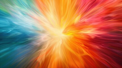 Obraz premium Abstract Colorful Burst, Swirling Motion, Bright, Vibrant