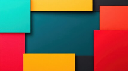 Black Friday banner with bold color blocks and subtle gradients, flat design illustration