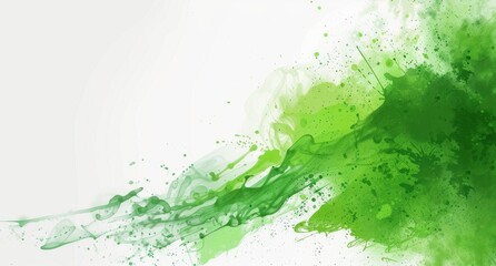 abstract green watercolor splash background