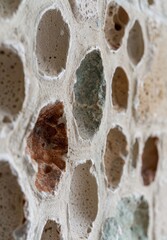 Closeup of textured stone surface