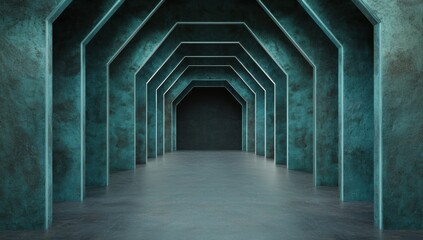 Obraz premium Futuristic Tunnel Hallway
