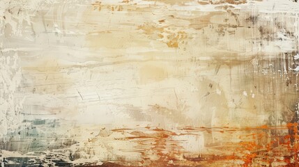 Obraz premium Abstract Beige and Orange Watercolor Background