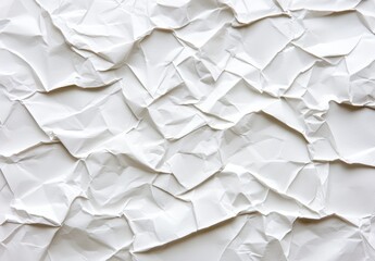 Obraz premium crumpled white paper texture background