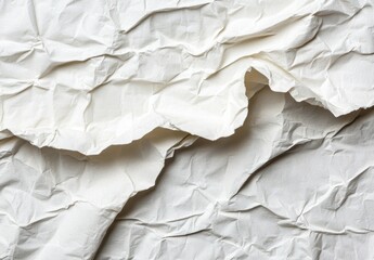 Fototapeta premium Crumpled white paper texture background