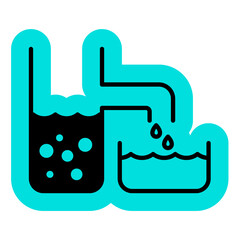 Procces Desalination of water icon