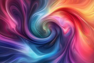 Obraz premium Abstract Swirling Colors in Blue, Purple, and Orange
