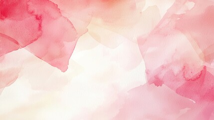 Fototapeta premium Light pink and cream washes, dreamy watercolor background