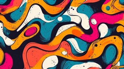 Obraz premium Abstract Colorful Swirls and Shapes Background