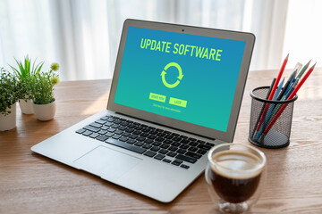 Software update on computer for modish version of device software upgrade
