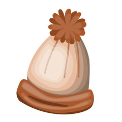 Knitted wool yarn hat