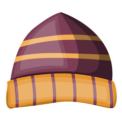 Knitted wool yarn hat