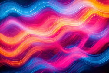 Abstract Wavy Background with Vibrant Colors and Glowing Lines