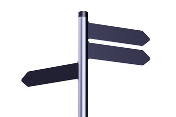 Street sign. Directional pole with arrows, finger post signs