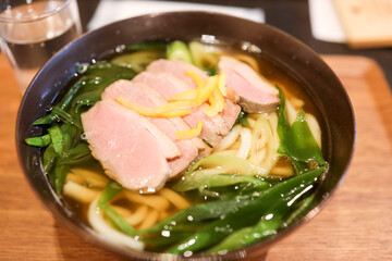 鴨と九条ねぎのうどん