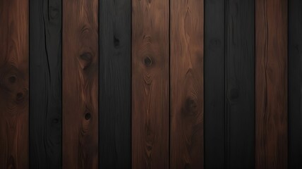 Obraz premium Modern and creative background, dark theme, wood texture, black and brown colors.